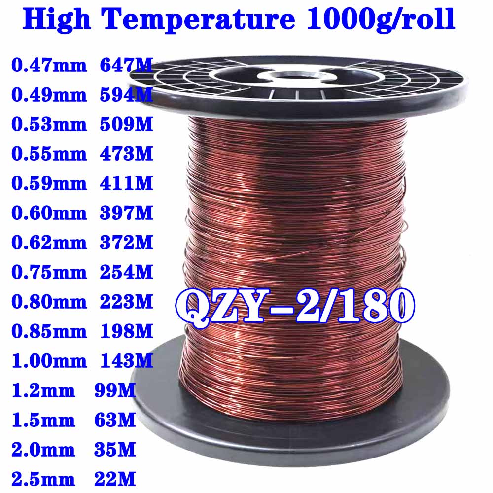 Copper Wire Roll - 1kg/roll Enamelled wire QZY-2/180 grade high-temperature