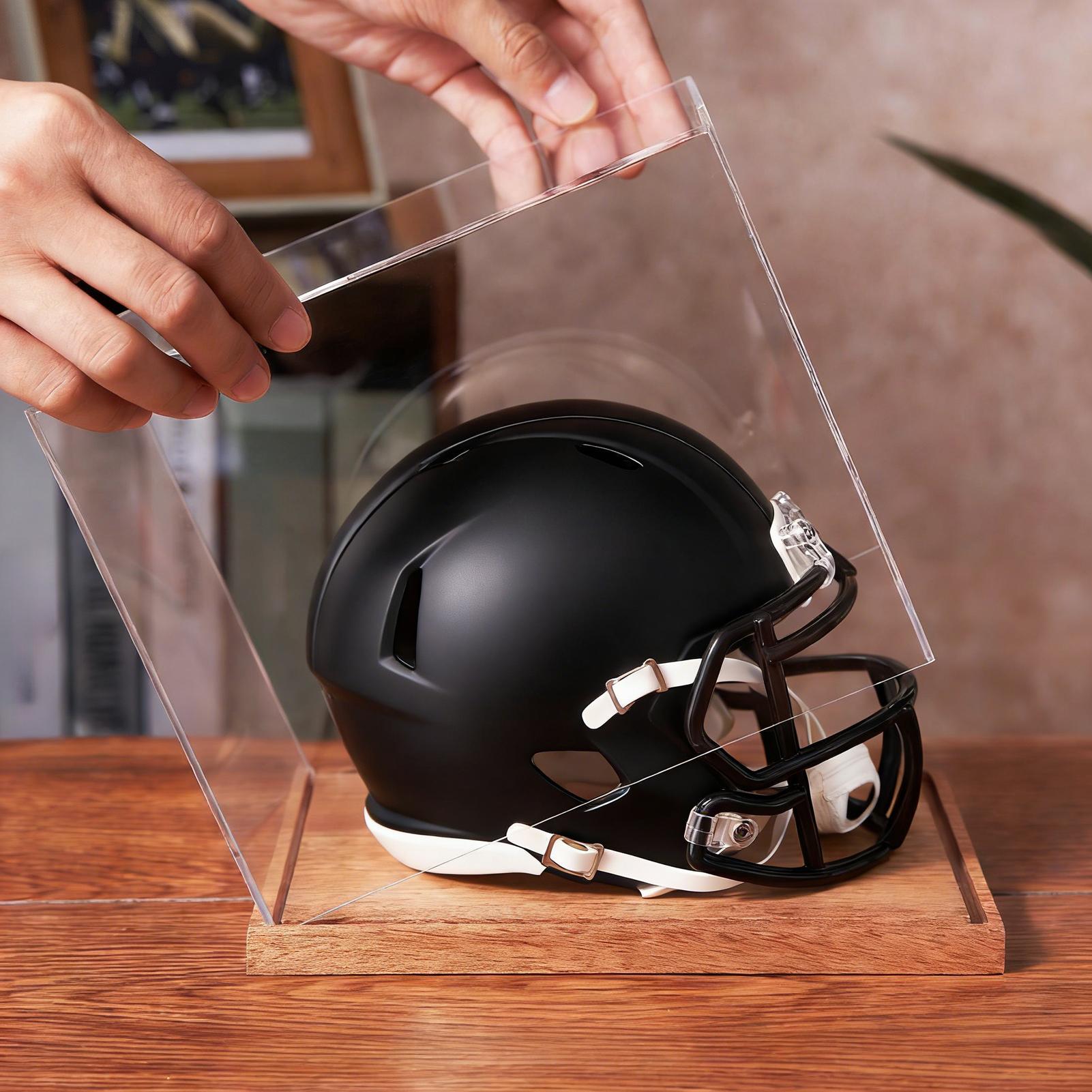 Football Helmet Display Case C - Display Stand Wood のレビューと価格
