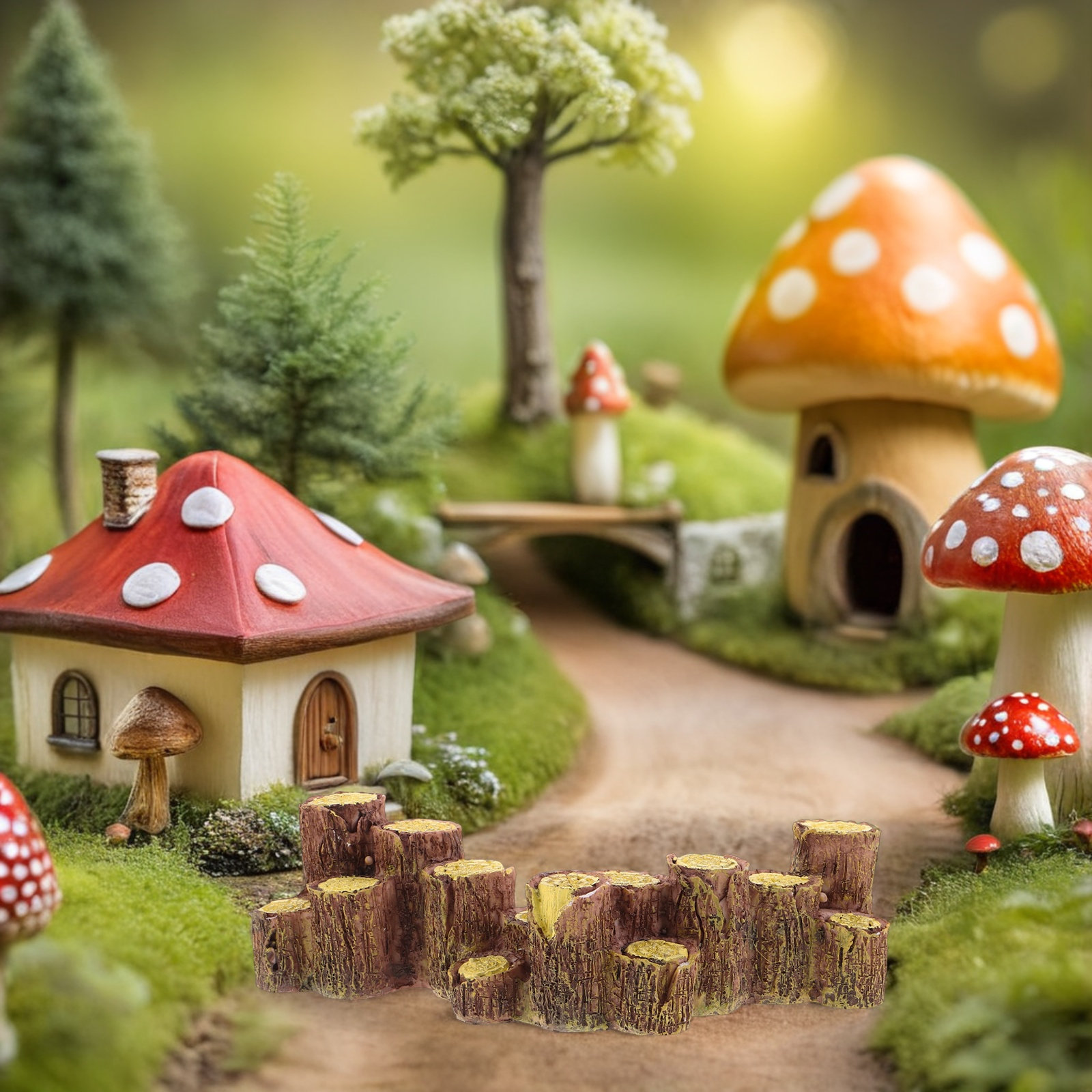 3Pcs Resin Mini Tree Stumps Re - Bonsai Garden Mini のレビューと価格