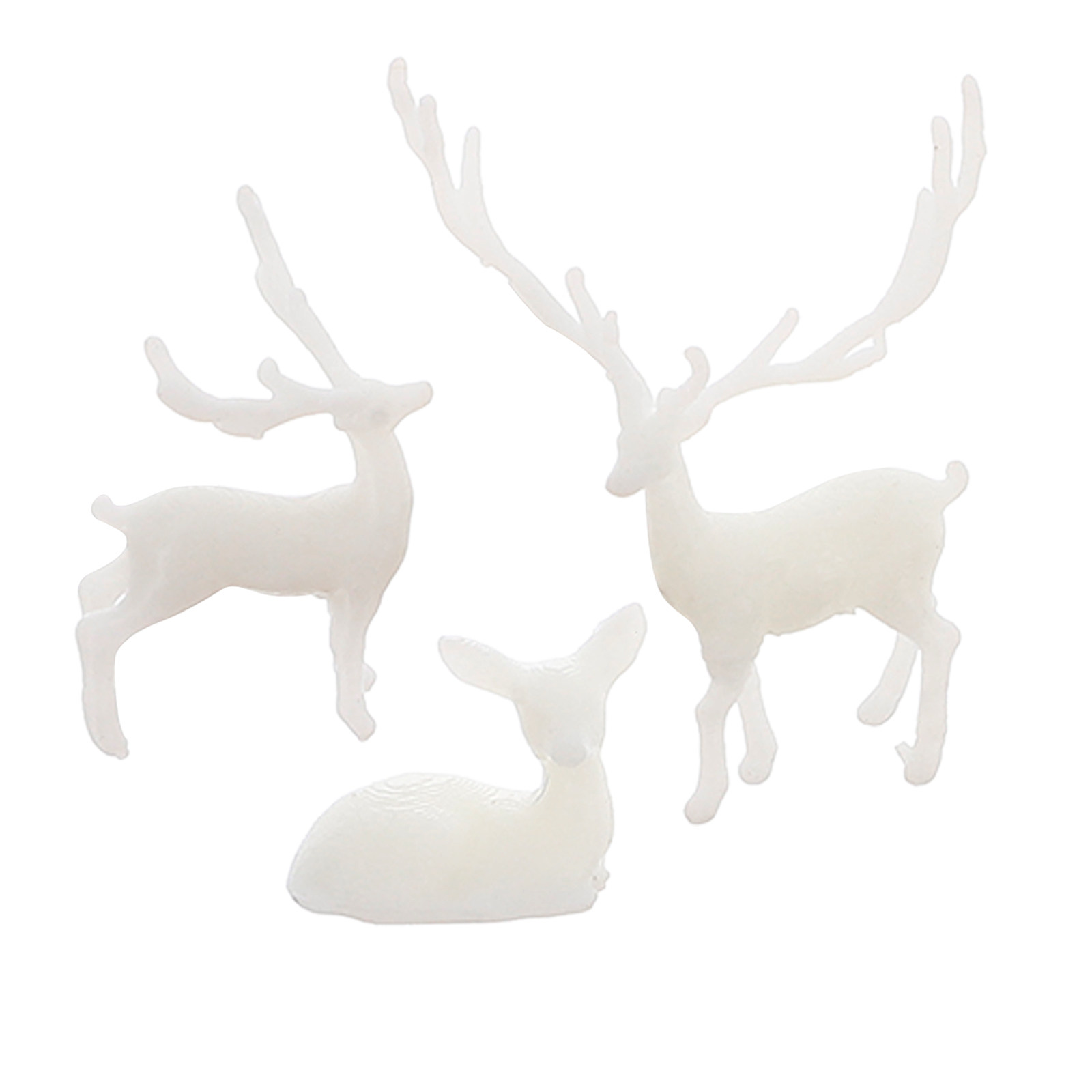 3Pcs Mini Elk Statue Resin Elk - Bonsai Garden Mini のレビューと価格