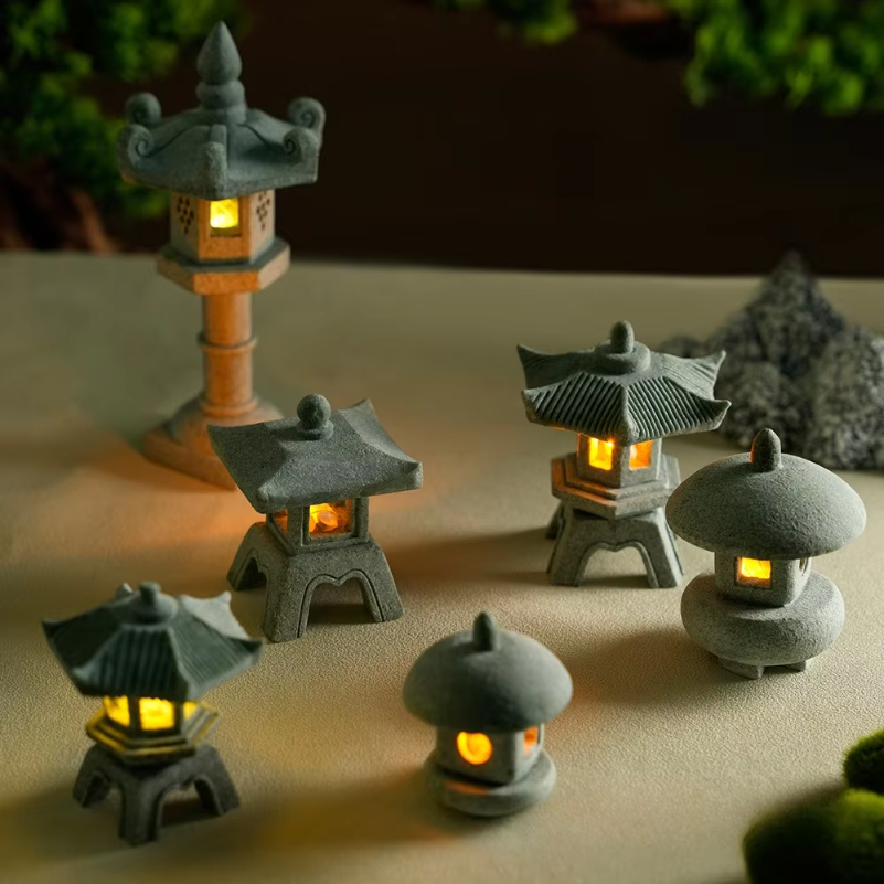 Mini Pagoda Lantern Light Gard - Bonsai Garden Mini のレビューと価格