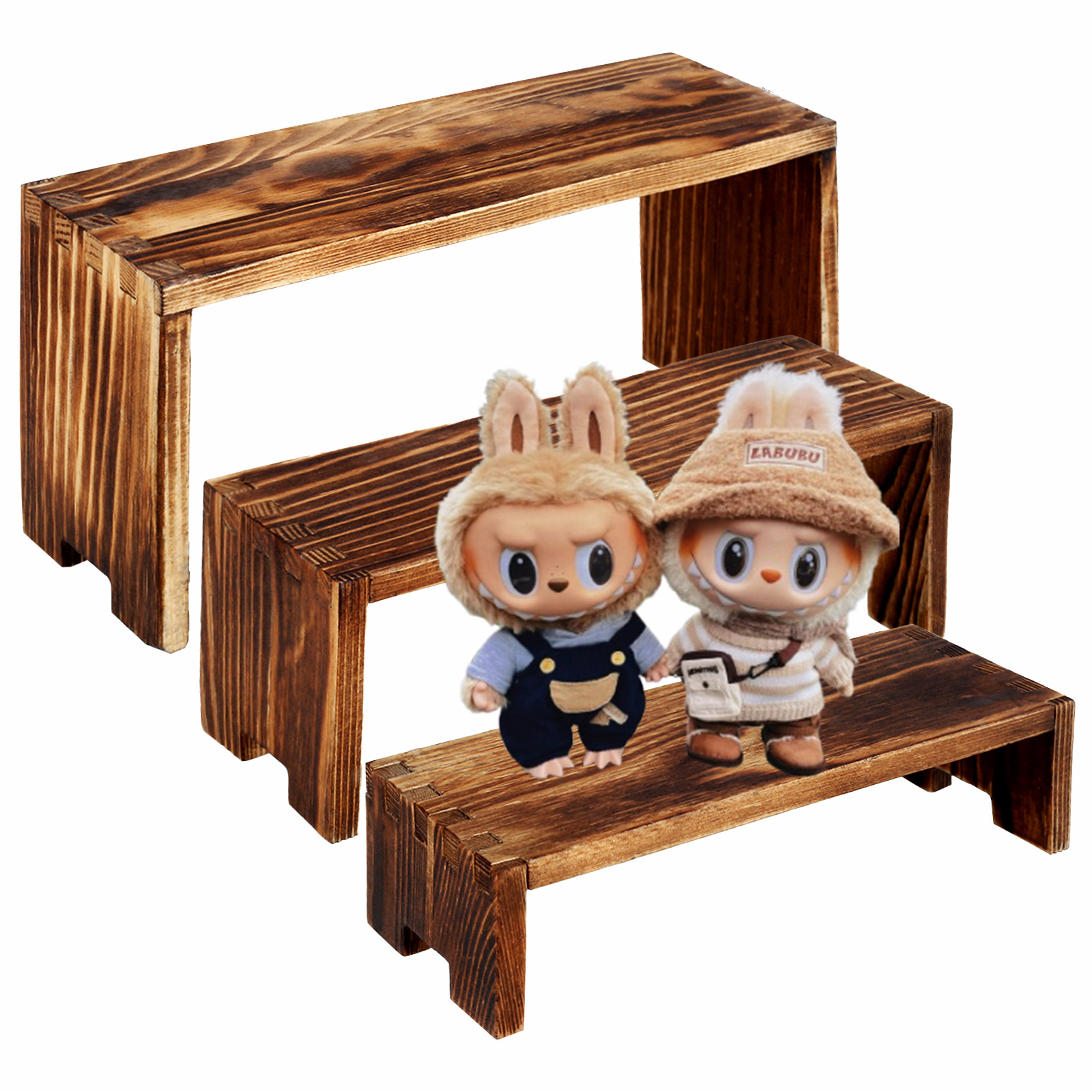 3PCS labubu Wood Display Riser - Display Stand Wood のレビューと価格