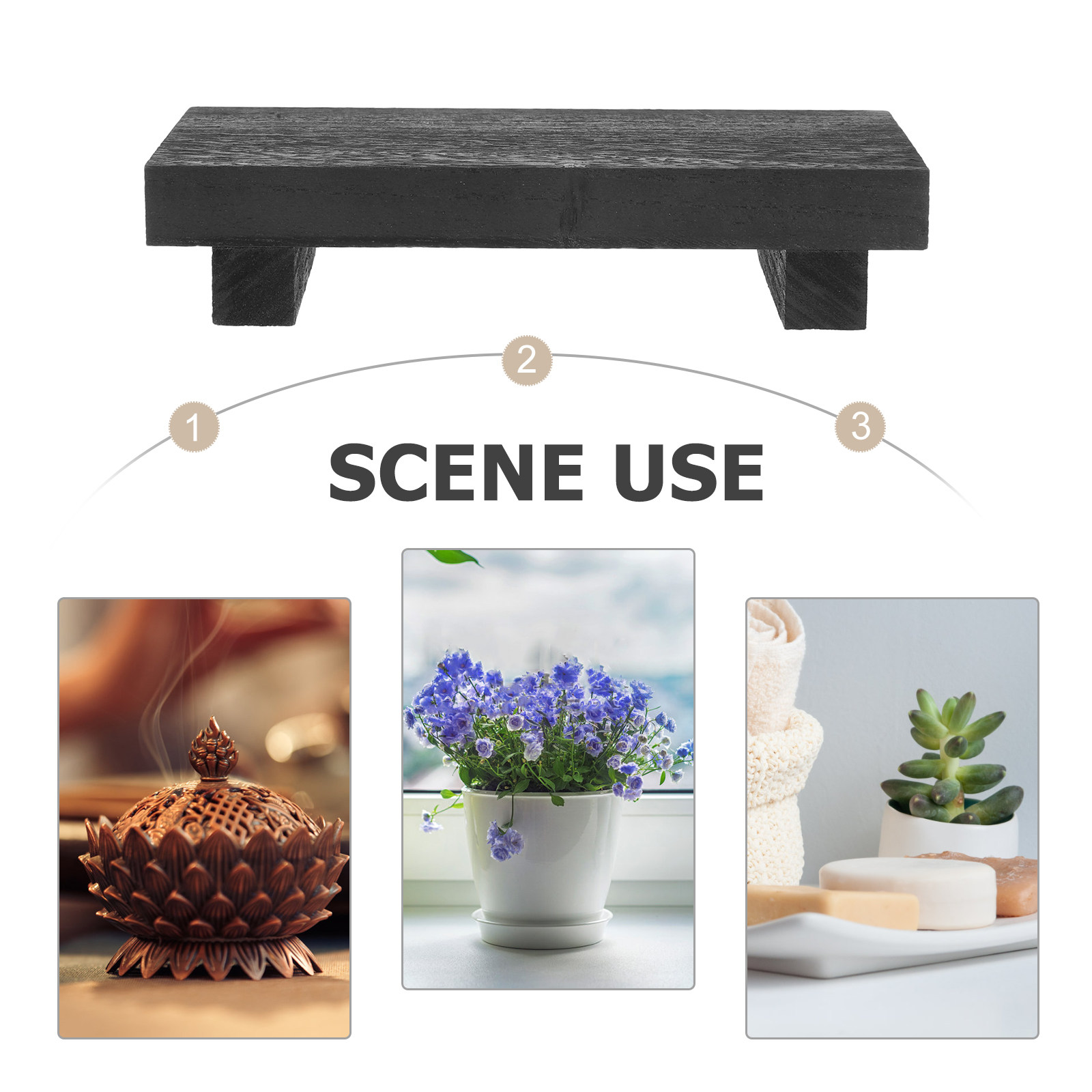 Wood Soap Riser Tray Rectangul - Display Stand Wood のレビューと価格