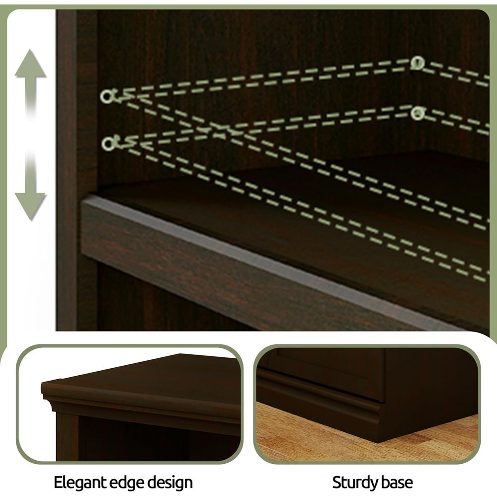 blini 5 Shel Tall Bookcase wit - Display Stand Wood のレビューと価格