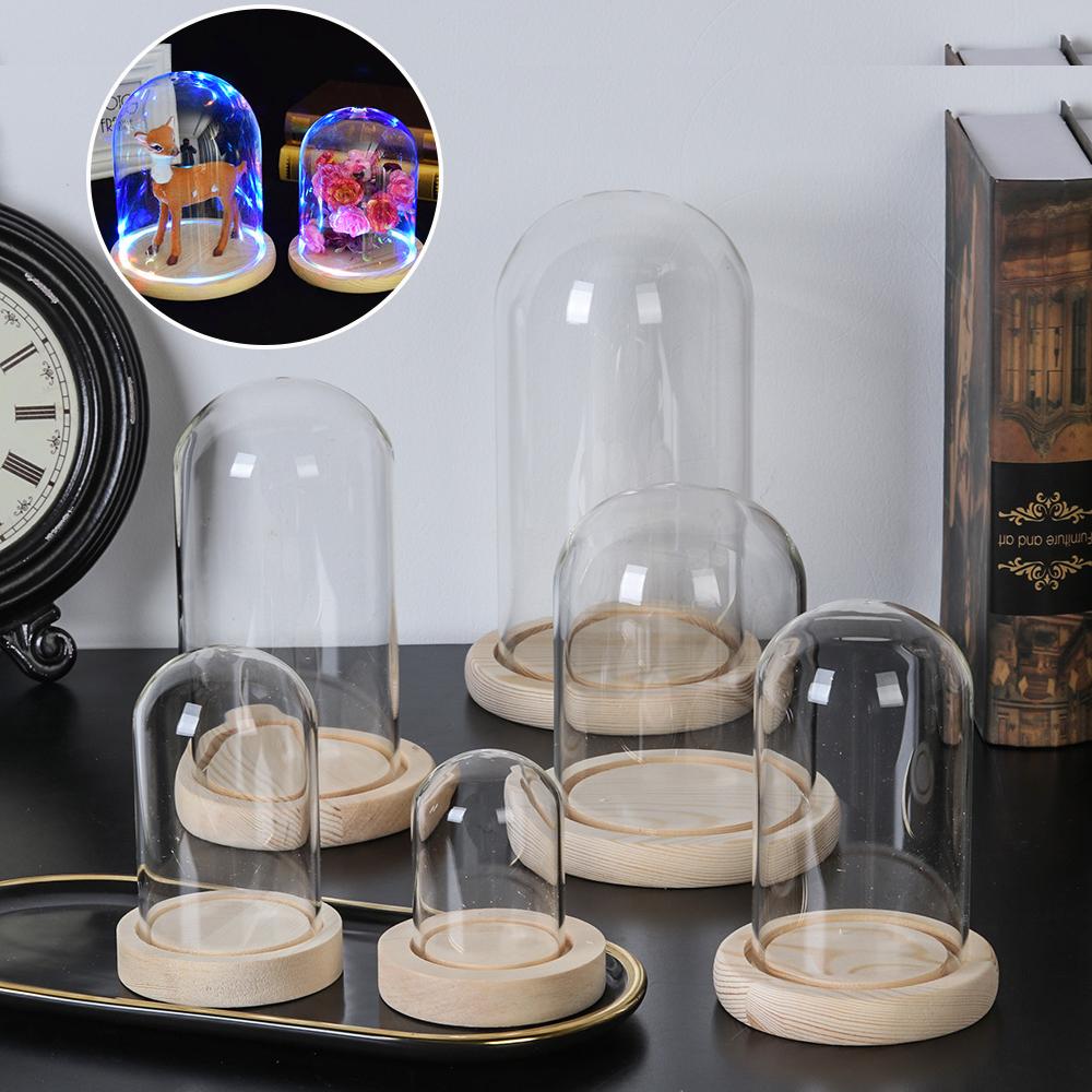Glass Cloche Jar Display Stand - Display Stand Wood のレビューと価格