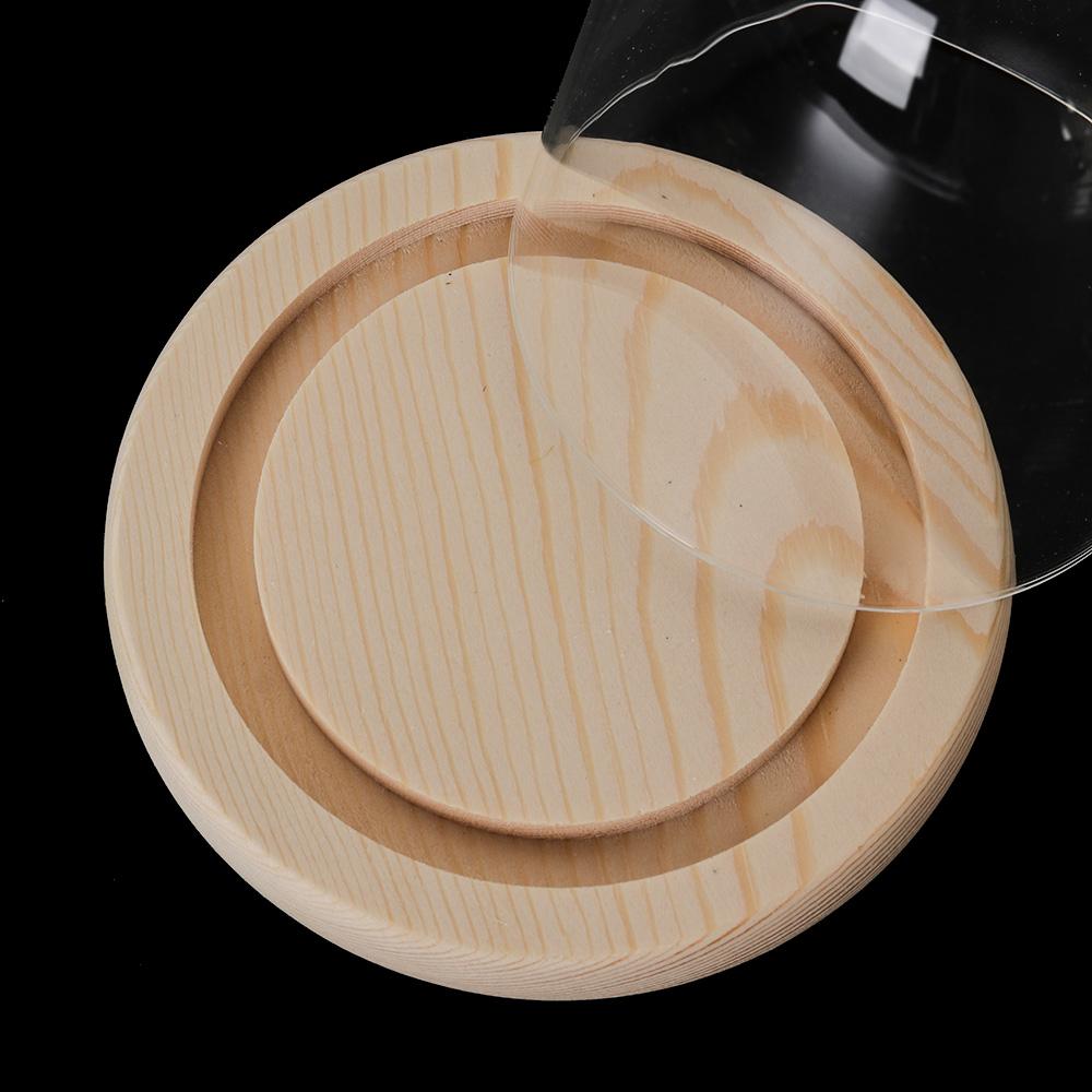 Glass Cloche Jar Display Stand - Display Stand Wood のレビューと価格