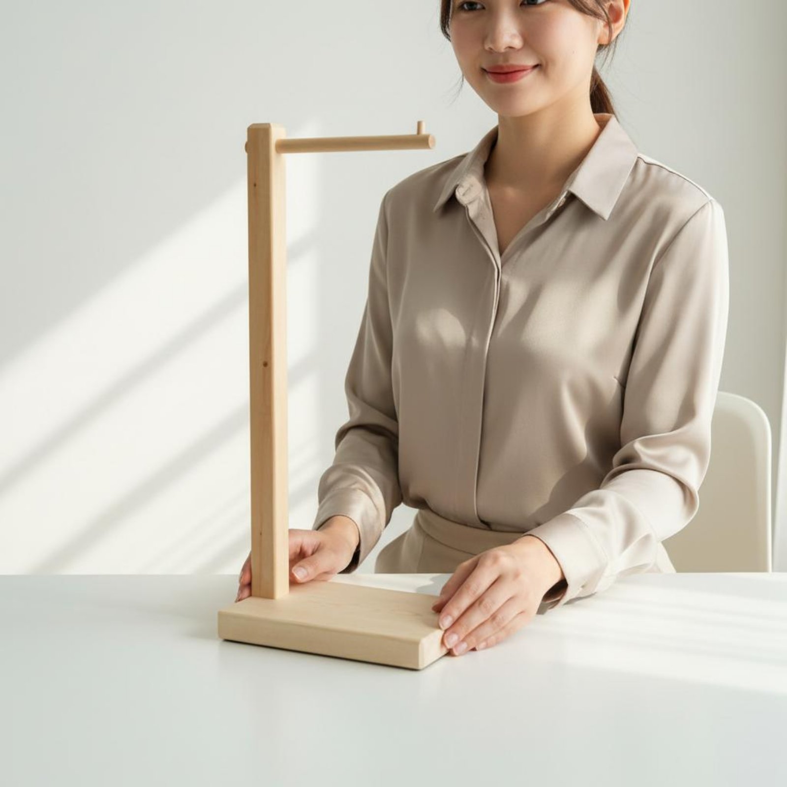Pure Wood Bag Stand Sturdy Bas - Display Stand Wood のレビューと価格