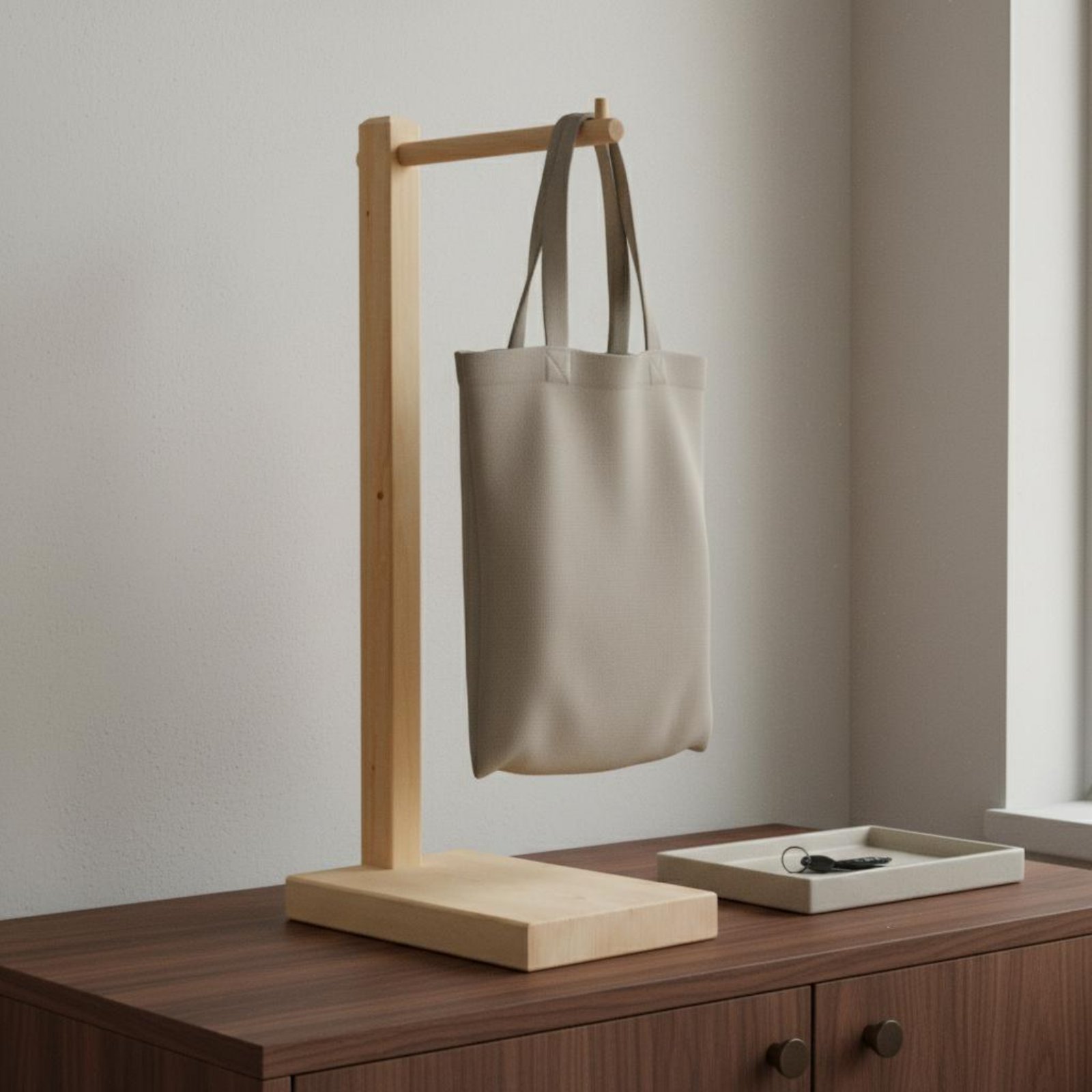 Pure Wood Bag Stand Sturdy Bas - Display Stand Wood のレビューと価格